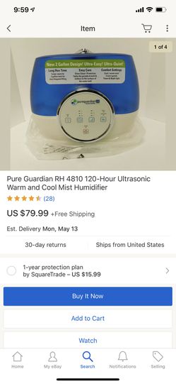 Pure guardian ultrasonic humidifier 2.0g Thumbnail