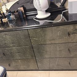 Free dresser with mirror and desk  ! Has scratches