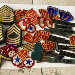 Nice vintage lot military army patches uniform insignia Vietnam & earlier Trade for Militaria