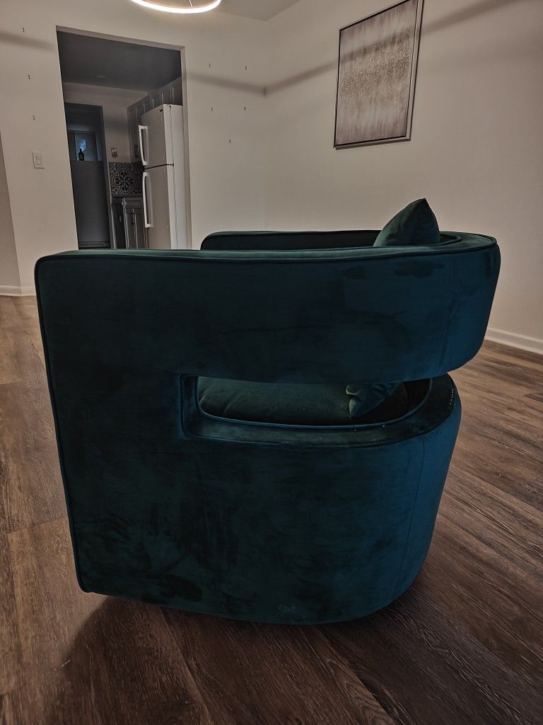 Green velvet Arm chair