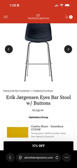 Erik Jorgensen Eyes Bar Stool 💯 %wool