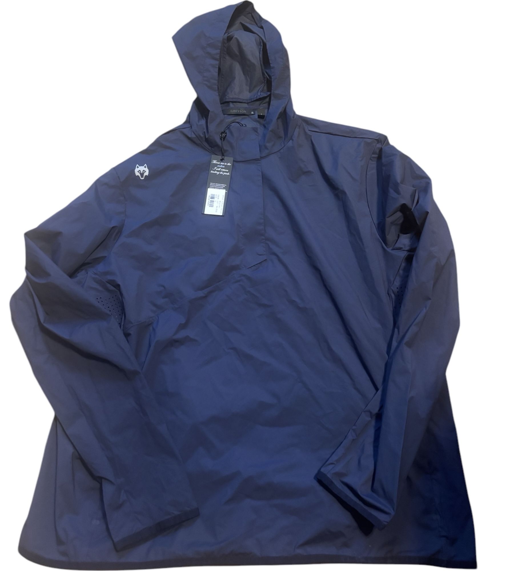 NWT  Greyson Golf Jacket NEWAGO PAC LITE hooded Blue Maltese size XL Windbreaker