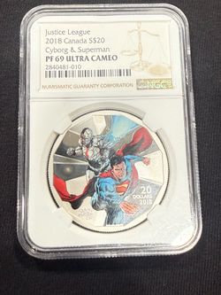 Cyborg and Superman Justice League 2018 Canada PF69 ultra Cameo