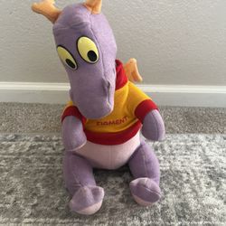 Vintage 1970's Walt Disney Purple Figment Dinosaur California Stuffed Toys Plush - great condition