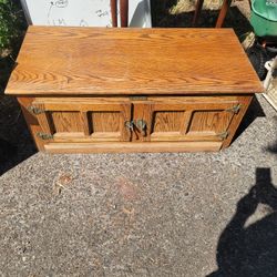 Vintage White Clad Oak Ice Box