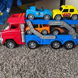 Car hauler toy with sound and lights 