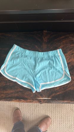 Baby blue dolphin short shorts
