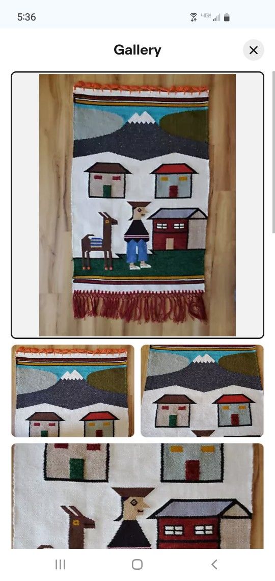 Wall Hanging South America Peru Andes Ecuador Alpaca Llama Decor