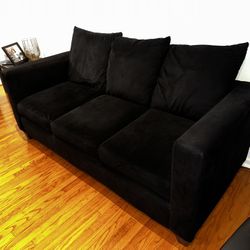Black Microfiber Couch 