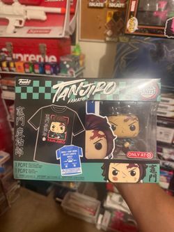 Tanjiro demon slayer funko pop with shirt new
