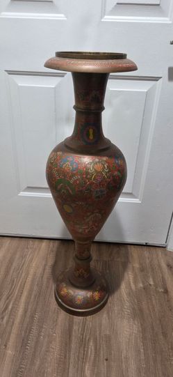 Vintage Enameled Persian Vase
