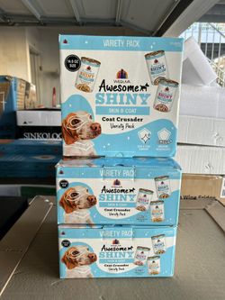 Weruva Awesome Shiny Wet Dog Food, Coat Crusader Variety Pack, 14oz Can (Pack of 9)