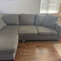  Dark Grey Fabric 90" Sofa