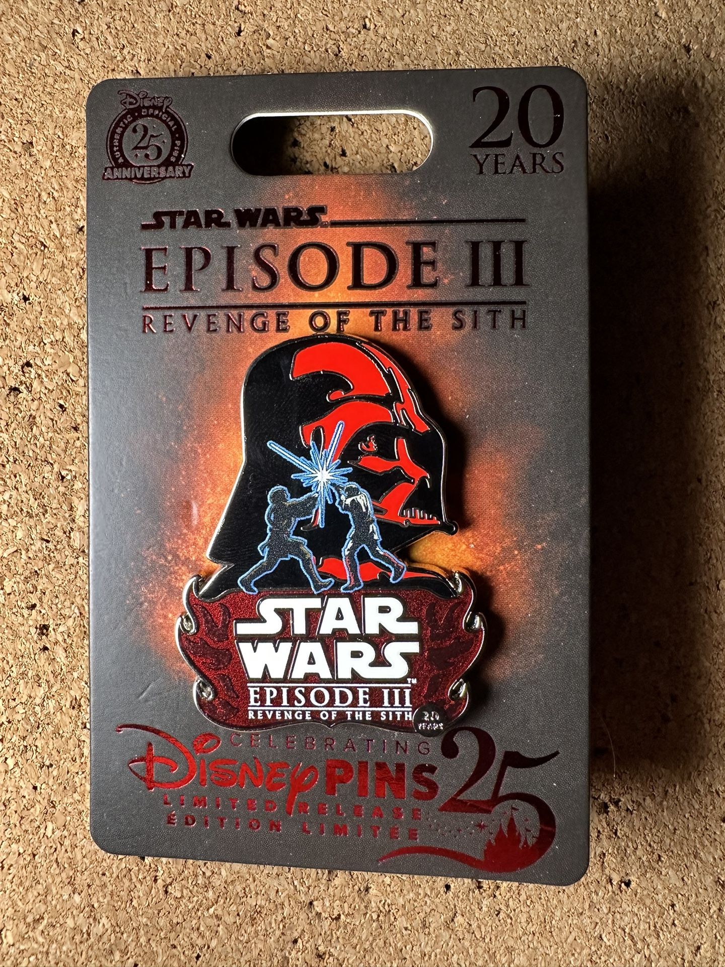 2025 Disney Parks Star Wars Revenge Of The Sith 20th Anniversary LR Pin