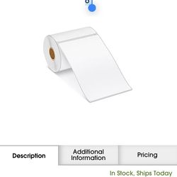 Uline UPS Mini Printer Labels - White Paper, 4 x 6"