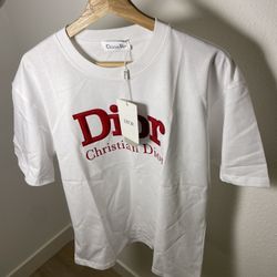 Christian Dior Dior Embossed Logo T-Shirt White/Red (size M-L)