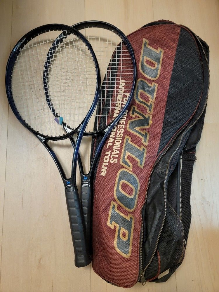 Pair of Dunlop Tennis Racquets