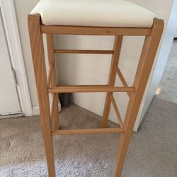 Backless  Wood 29" Barstool in Natural (1 piece)