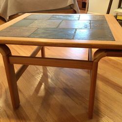 Tiled, teak Danish Coffee table. MCM