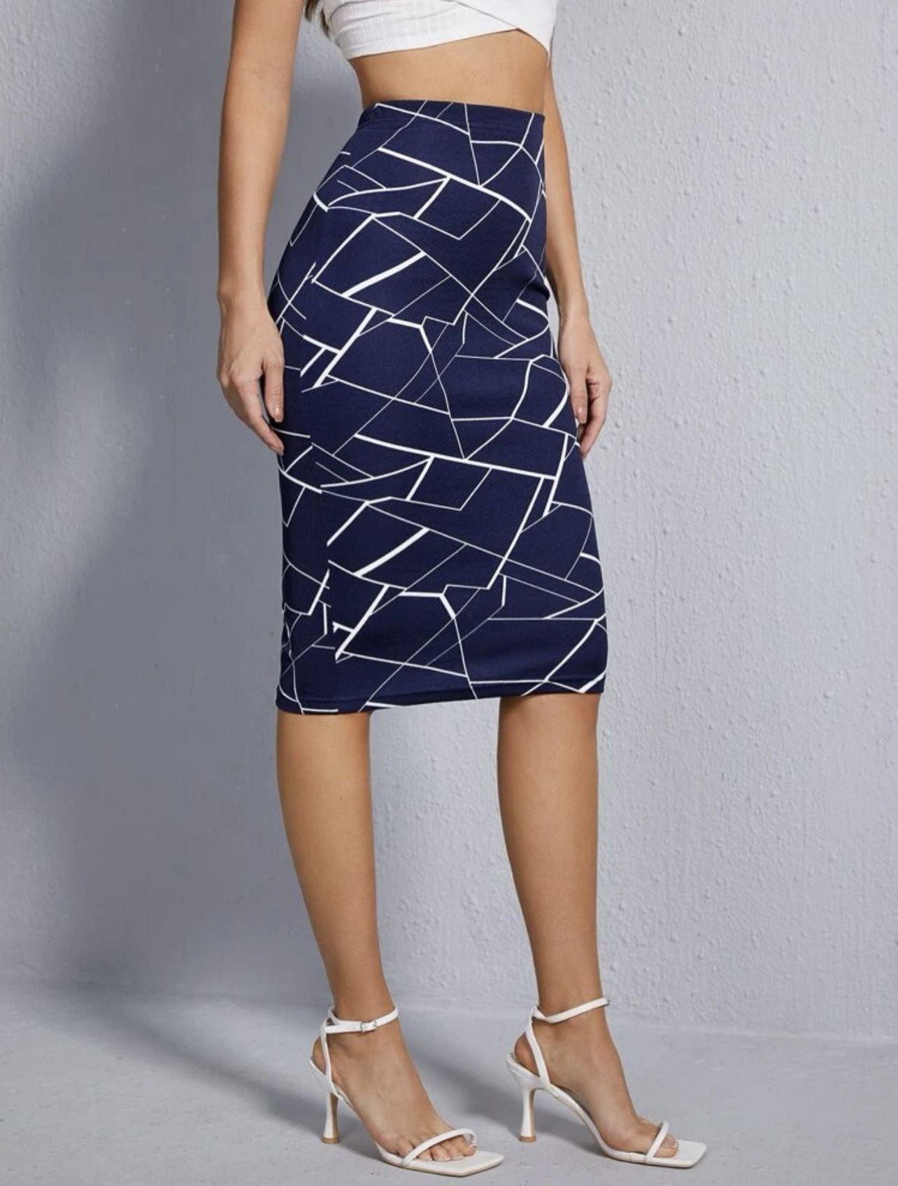 Allover Geo Print Pencil Skirt *NEW*