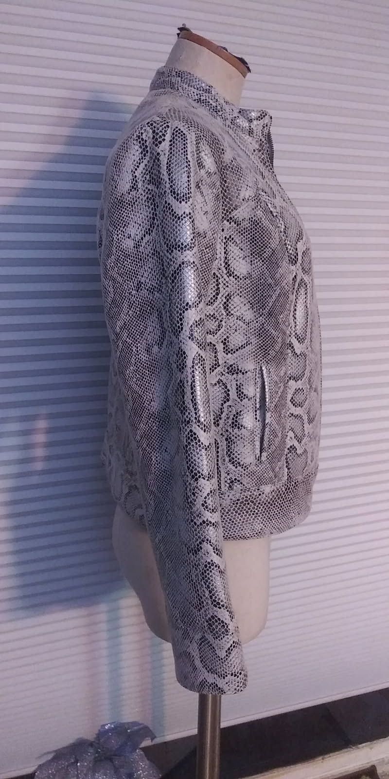 RUBY Snake skin/Metallic bomber Jacket Size Medium