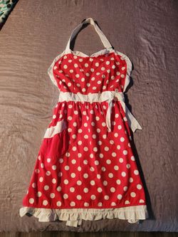 Disney Parks Minnie Mouse Polka Dot Apron