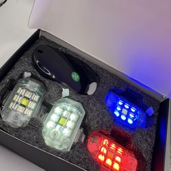 M3 Multipurpose LED Strobe Light Kit USB Rechargeable (4 Lights + Remote)
