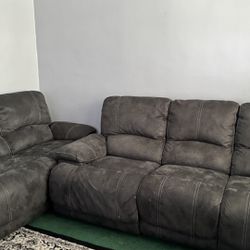 Two Piece Set Recliner Sofa 