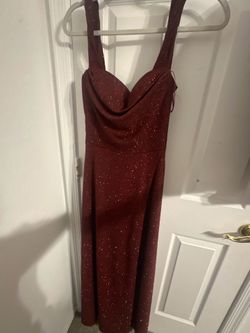 Red Glitter Formal Dress