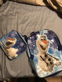 Disney Frozen Olaf back pack and lunch box Thumbnail
