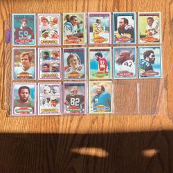 1980 Topps Football Cards