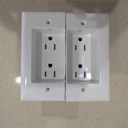 Recessed Duplex Receptacle Outlet, Tamper-Resistant, 2 Pack