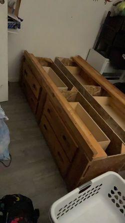 Bed frame with drawers