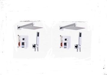 $250 for Set of two Shower Faucet Polished Chrome Shower System with 8 Inches Rain Shower Head and Handheld Spray Bathroom Luxury Rain Shower Faucet S