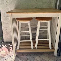 Bar Stool And Table 