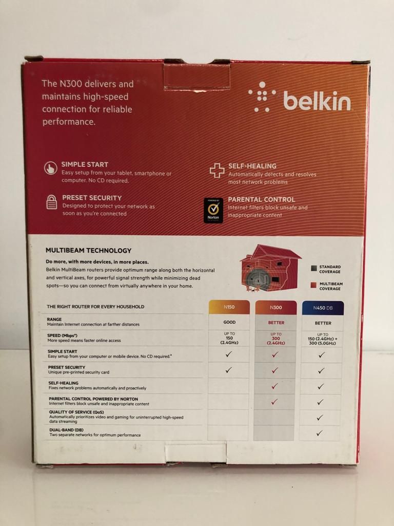 Belkin N300 WiFi N Router