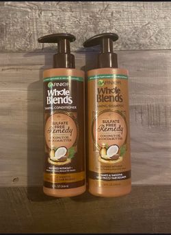 Garnier Whole Blends Sulfate Free Remedy Coconut Oil & Cocoa Butter Shampoo And Conditioner Set