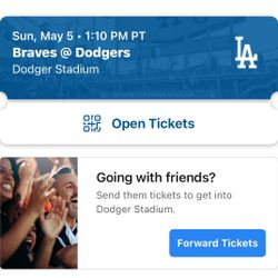 Dodgers vs Braves, Sunday, May 5, 2024 Section 19RS