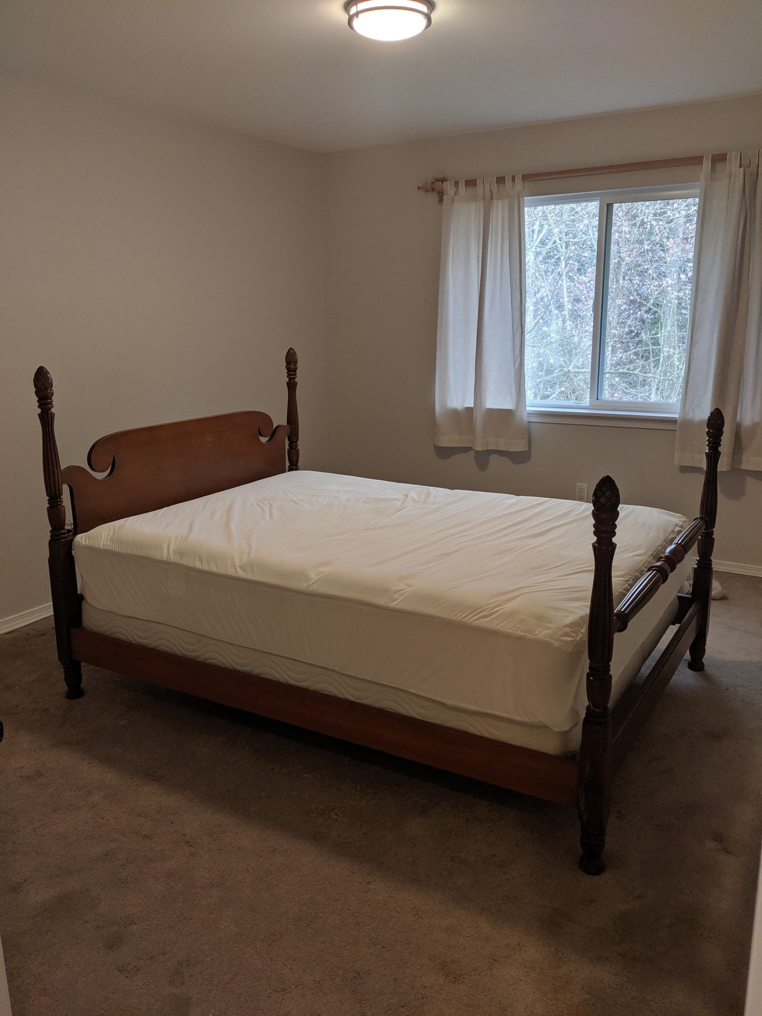 Maple full size bed frame