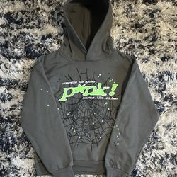 Grey and Green Spider Hoodie