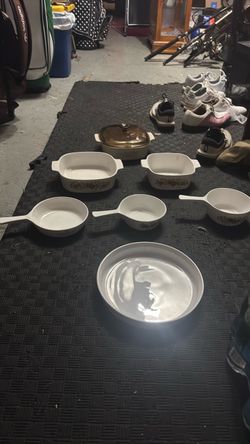 Corning Ware Spice of Life Cookware Set 7 dishes and 1 lid
