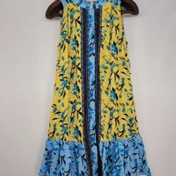 Gorgeous Beautiful Summer Floral Sleeveless Dress With Pockets 