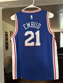 Youth Philadelphia 76ers Joel Embiid Nike Royal Swingman Jersey - Icon Edition