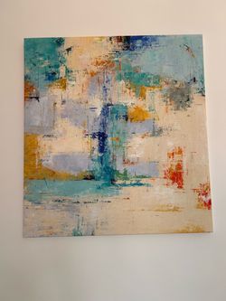 Abstract Painting: Original Acrylic Canvas Art Modern color brushwork texture art