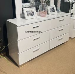 White Lacquer Dresser Brand New In Box