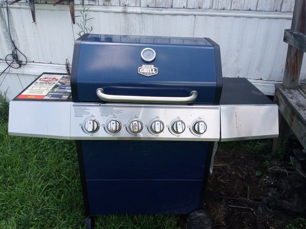 Expert Grill 6 Burner LP Tank Full Included With Cover