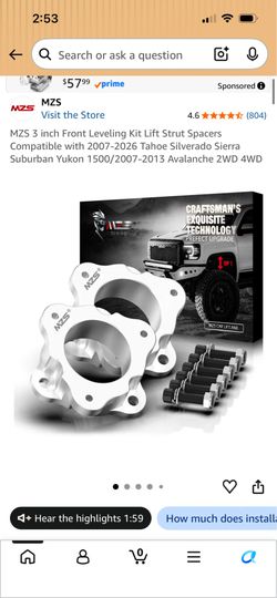 3” level kit GMC MZS