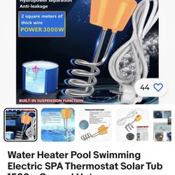 Water heater, pool swimming Electric pool SPA thermostat Solar Tub 1500w Ground Hot