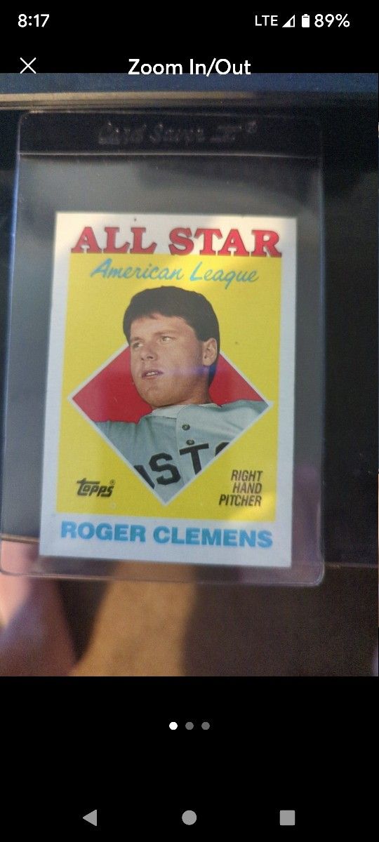 1987 Topps Roger Clemons baseball Card