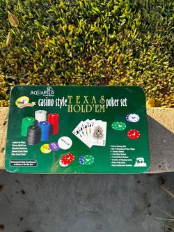 Aquarius Casino Style Texas Hold'em Poker Set